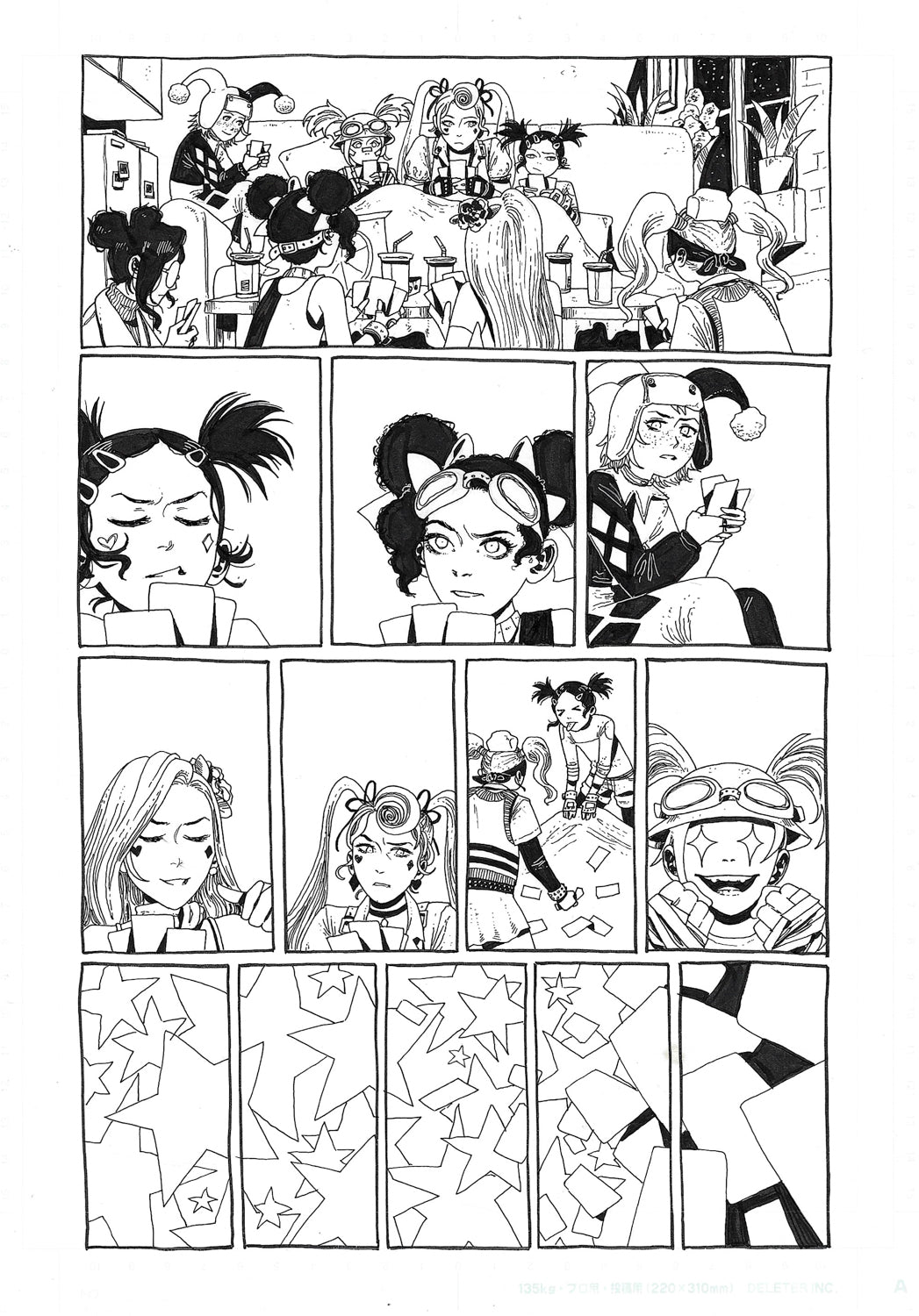 Harley Quinn : Black + White + Redder #4 - Page 06 Original Published Art