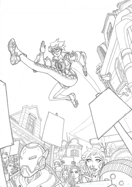 Overwatch - Tracer: London Calling Issue #3, Cover B Comic Art